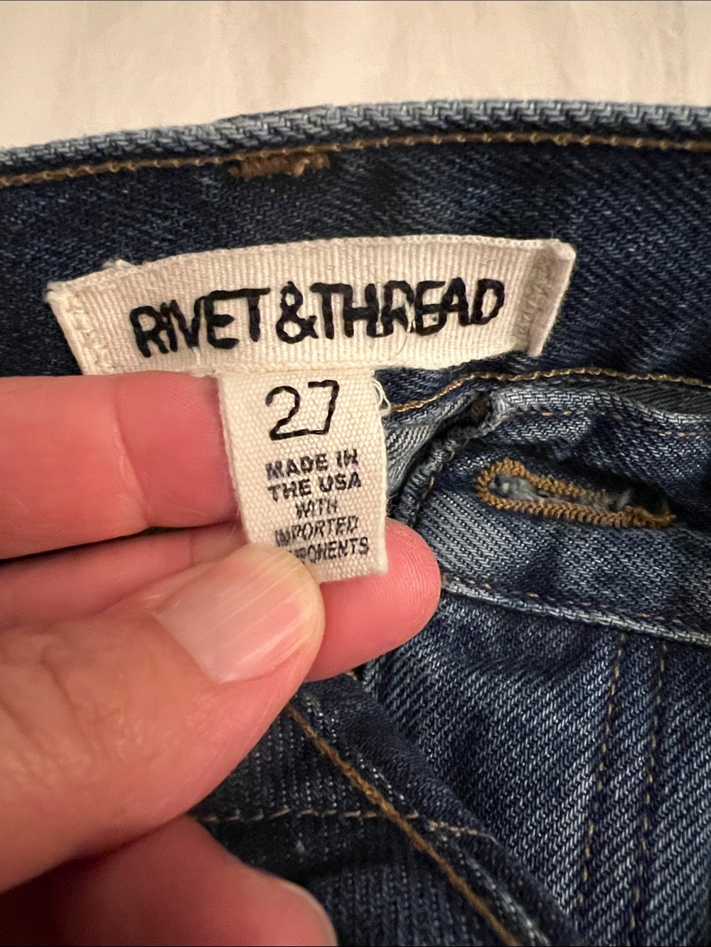 Madewell Rivet & Thread Women's Dark Blue High Rise/Waist Denim Jeans